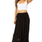Sakkas Ivy Second Women's Maxi Boho Elastic Waist Embroidered A Line Long Skirt