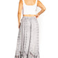 Sakkas Ivy Second Women's Maxi Boho Elastic Waist Embroidered A Line Long Skirt