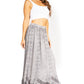 Sakkas Ivy Second Women's Maxi Boho Elastic Waist Embroidered A Line Long Skirt