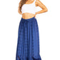 Sakkas Ivy Second Women's Maxi Boho Elastic Waist Embroidered A Line Long Skirt