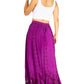 Sakkas Ivy Second Women's Maxi Boho Elastic Waist Embroidered A Line Long Skirt