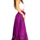 Sakkas Ivy Second Women's Maxi Boho Elastic Waist Embroidered A Line Long Skirt