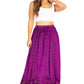 Sakkas Ivy Second Women's Maxi Boho Elastic Waist Embroidered A Line Long Skirt