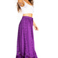 Sakkas Ivy Second Women's Maxi Boho Elastic Waist Embroidered A Line Long Skirt