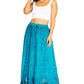 Sakkas Ivy Second Women's Maxi Boho Elastic Waist Embroidered A Line Long Skirt