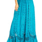 Sakkas Ivy Second Women's Maxi Boho Elastic Waist Embroidered A Line Long Skirt