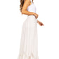 Sakkas Ivy Second Women's Maxi Boho Elastic Waist Embroidered A Line Long Skirt
