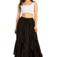 Sakkas Nova Womens Bohemian Stonewashed Rayon Asymmetrical Hem Maxi Swing Skirt