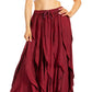 Sakkas Nova Womens Bohemian Stonewashed Rayon Asymmetrical Hem Maxi Swing Skirt
