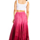 Sakkas Lyra Womens Bohemian Soft Brocade Rayon Tiered Embroidered Flowy Long Skirt