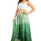 Sakkas Lyra Womens Bohemian Soft Brocade Rayon Tiered Embroidered Flowy Long Skirt