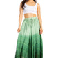 Sakkas Lyra Womens Bohemian Soft Brocade Rayon Tiered Embroidered Flowy Long Skirt