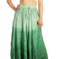 Sakkas Lyra Womens Bohemian Soft Brocade Rayon Tiered Embroidered Flowy Long Skirt