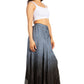 Sakkas Lyra Womens Bohemian Soft Brocade Rayon Tiered Embroidered Flowy Long Skirt