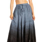 Sakkas Lyra Womens Bohemian Soft Brocade Rayon Tiered Embroidered Flowy Long Skirt