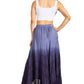 Sakkas Lyra Womens Bohemian Soft Brocade Rayon Tiered Embroidered Flowy Long Skirt