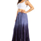 Sakkas Lyra Womens Bohemian Soft Brocade Rayon Tiered Embroidered Flowy Long Skirt