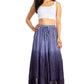 Sakkas Lyra Womens Bohemian Soft Brocade Rayon Tiered Embroidered Flowy Long Skirt