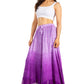 Sakkas Lyra Womens Bohemian Soft Brocade Rayon Tiered Embroidered Flowy Long Skirt