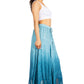 Sakkas Lyra Womens Bohemian Soft Brocade Rayon Tiered Embroidered Flowy Long Skirt