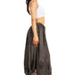 Sakkas Emery Womens Vintage Retro Maxi Rayon Embroidered Zigzag Hem Flowy Skirt