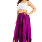 Sakkas Emery Womens Vintage Retro Maxi Rayon Embroidered Zigzag Hem Flowy Skirt