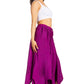 Sakkas Emery Womens Vintage Retro Maxi Rayon Embroidered Zigzag Hem Flowy Skirt