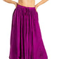 Sakkas Emery Womens Vintage Retro Maxi Rayon Embroidered Zigzag Hem Flowy Skirt