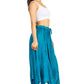 Sakkas Emery Womens Vintage Retro Maxi Rayon Embroidered Zigzag Hem Flowy Skirt