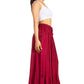 Sakkas Ahaana Women Renaissance Boho Rayon Maxi Embroidered Paneled Summer Skirt
