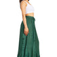 Sakkas Ahaana Women Renaissance Boho Rayon Maxi Embroidered Paneled Summer Skirt