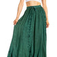 Sakkas Ahaana Women Renaissance Boho Rayon Maxi Embroidered Paneled Summer Skirt