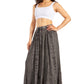 Sakkas Ahaana Women Renaissance Boho Rayon Maxi Embroidered Paneled Summer Skirt