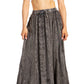 Sakkas Ahaana Women Renaissance Boho Rayon Maxi Embroidered Paneled Summer Skirt