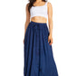 Sakkas Ahaana Women Renaissance Boho Rayon Maxi Embroidered Paneled Summer Skirt
