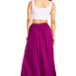 Sakkas Ahaana Women Renaissance Boho Rayon Maxi Embroidered Paneled Summer Skirt