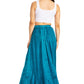 Sakkas Ahaana Women Renaissance Boho Rayon Maxi Embroidered Paneled Summer Skirt