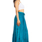 Sakkas Ahaana Women Renaissance Boho Rayon Maxi Embroidered Paneled Summer Skirt