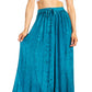 Sakkas Ahaana Women Renaissance Boho Rayon Maxi Embroidered Paneled Summer Skirt
