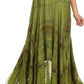 Sakkas Hailes Long Tall Wide Silver Embroidered Batik Adjustable Waist Skirt