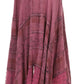 Sakkas Hailes Long Tall Wide Silver Embroidered Batik Adjustable Waist Skirt