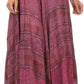 Sakkas Hailes Long Tall Wide Silver Embroidered Batik Adjustable Waist Skirt