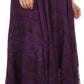 Sakkas Hailes Long Tall Wide Silver Embroidered Batik Adjustable Waist Skirt