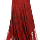 Sakkas Hailes Long Tall Wide Silver Embroidered Batik Adjustable Waist Skirt