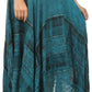 Sakkas Hailes Long Tall Wide Silver Embroidered Batik Adjustable Waist Skirt
