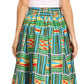 Sakkas Asma Convertible Traditional Wax Print Adjustable Strap Maxi Skirt | Dress