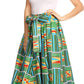 Sakkas Asma Convertible Traditional Wax Print Adjustable Strap Maxi Skirt | Dress