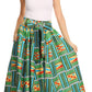Sakkas Asma Convertible Traditional Wax Print Adjustable Strap Maxi Skirt | Dress