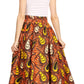 Sakkas Asma Convertible Traditional Wax Print Adjustable Strap Maxi Skirt | Dress