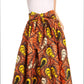 Sakkas Asma Convertible Traditional Wax Print Adjustable Strap Maxi Skirt | Dress